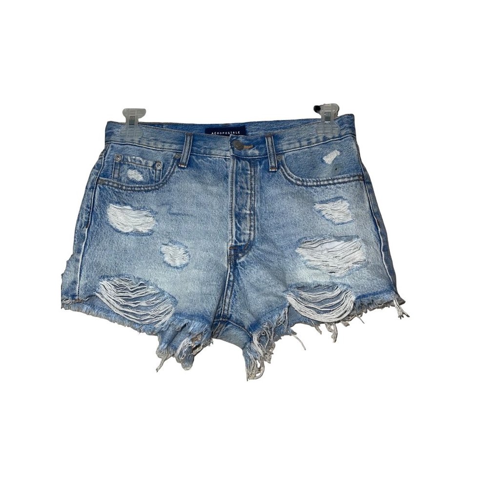 Aeropostale Denim Boyfriend Short Blue